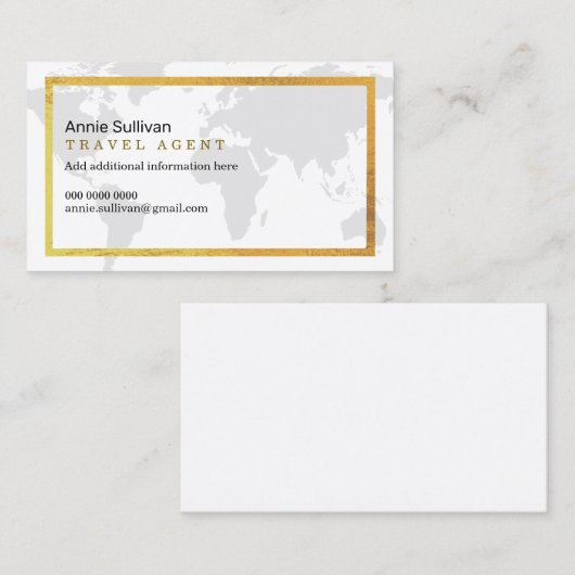 Catchy, Classy, Modern Professional Travel Agent Visitenkarte (Vorne/Hinten)