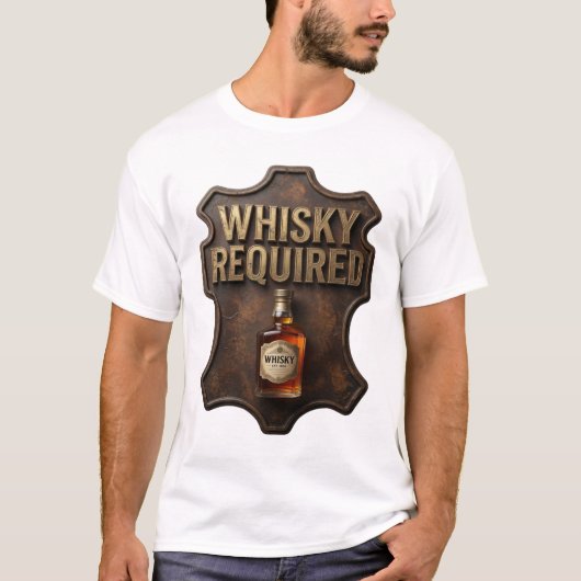Catchy Gold WHISKY ERFORDERLICH Statement Tee (Vorderseite)