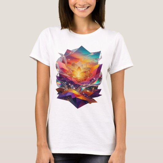 Catchy Silver ABSTRACT ART Statement Tee v2 (Vorderseite)