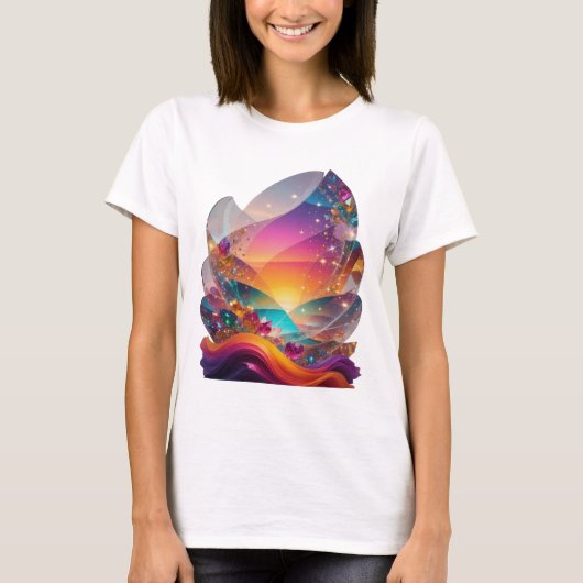 Catchy Silver UNIVERSE Statement T-Shirt (Vorderseite)