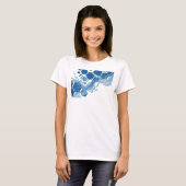 Catchy Silver WATER FLOW Grafik T-Shirt (Vorne ganz)