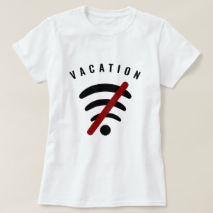 Catchy T-Shirt Offline Urlaub Text