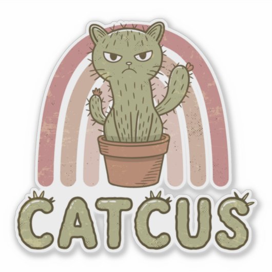 Catcus Aufkleber (Vorderseite)
