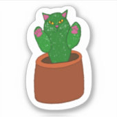 Catcus Cutout Sticker (Vorderseite)