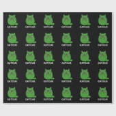 Catcus Funny Cat Cactus Pun Dark BG Geschenkpapier (Flach)