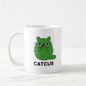Catcus Funny Cat Cactus Pun Kaffeetasse (Links)