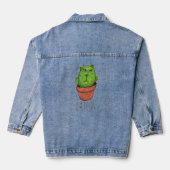 Catcus Funny Pet Cactus Kitty Art Jeansjacke (Rückseite)