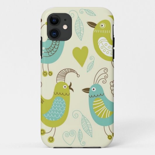cate Cartoonvögel Case-Mate iPhone Hülle (Rückseite)