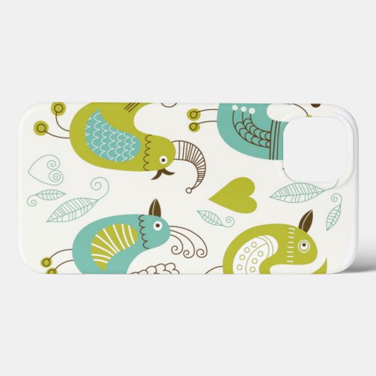 cate Cartoonvögel Case-Mate iPhone Hülle (Rückseite (Horizontal))