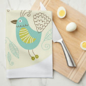 cate Cartoonvögel Küchentuch (Viertel Falte)