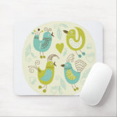 cate Cartoonvögel Mousepad (Mit Mouse)