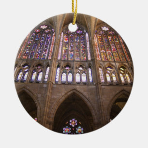 Catedral de Leon, Buntglasfenster Keramik Ornament