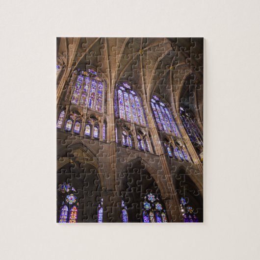 Catedral de Leon, Buntglasfenster Puzzle (Vertikal)
