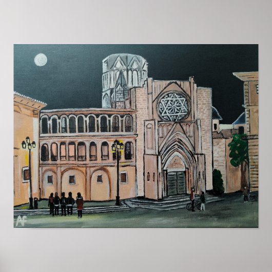 Catedral de Santa María Malerei von Alfred Fox Poster (Vorne)