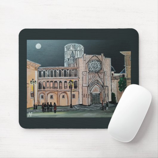Catedral de Santa María Painting by Alfred Fox Mousepad (Mit Mouse)