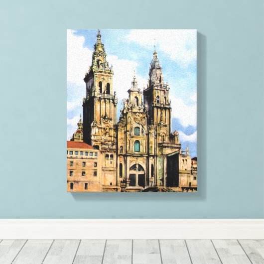 Catedral de Santiago de Compostela (A Coruña) Leinwanddruck (Insitu (Holzboden))