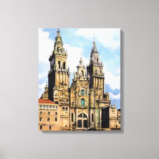Catedral de Santiago de Compostela (A Coruña) Leinwanddruck (Vorderseite)