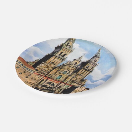 Catedral de Santiago de Compostela (A Coruña) Pappteller (Schrägansicht)