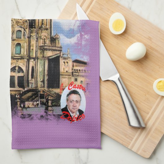 Catedral de Santiago de Compostela Geschirrtuch (Viertel Falte)