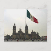 Catedral en el Zocalo del DF con la Banderica Postkarte (Vorderseite)