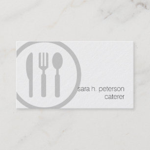 Caterer Bold Cutlery Icon Food Service Visitenkarte