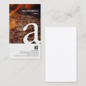 Caterer Bold Monogram Steak Business Card Visitenkarte (Vorne/Hinten)