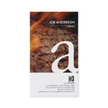 Caterer Bold Monogram Steak Business Card
