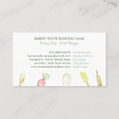 Caterer Koch Aquarellfarben Backhilfsmittel Bäcker Visitenkarte (Rückseite)