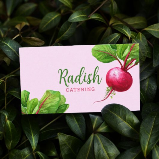 Caterer Koch modern rosa und grün Visitenkarte