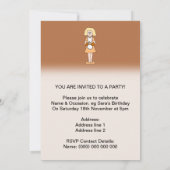 Caterer mit heißer Suppe. Einladung (Rückseite)