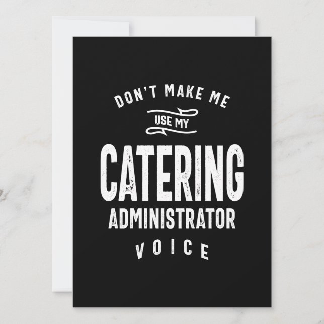 Catering Administrator Job Beruf Geburtstag (Vorderseite)