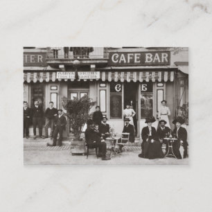 Catering alte französische Cafékultur Visitenkarte