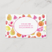 Catering Aquarell Obst Visitenkarte (Rückseite)