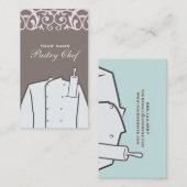 Catering Bäckerei Koch Coat and Rolling Button Visitenkarte (Vorne/Hinten)