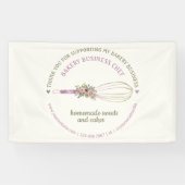 Catering Bäckerei Koch Glitzer Whisky Blume Vielen Banner (Horizontal)