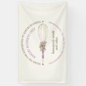 Catering Bäckerei Koch Glitzer Whisky Blume Vielen Banner (Vertikal)