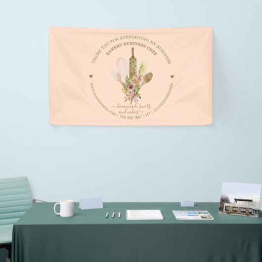 Catering Bäckerei Koch Rustikal Rosa Banner (Messeveranstaltung)