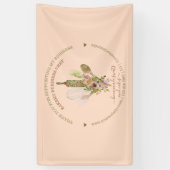 Catering Bäckerei Koch Rustikal Rosa Banner (Vertikal)