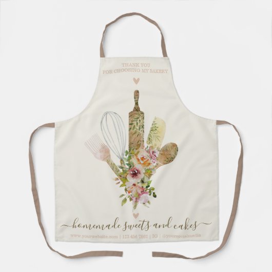 Catering Bäckerei Koch Rustikales Kochen Schürze (Vorderseite)