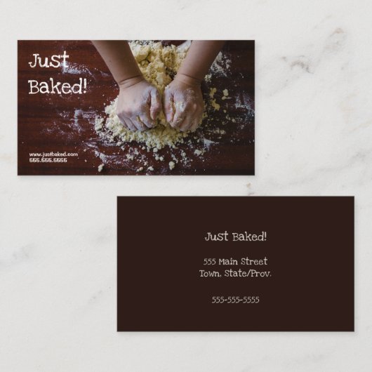 Catering Baker Beruflich Business Card Visitenkarte (Vorne/Hinten)