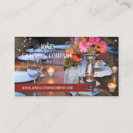 Catering Bartending Event Koch Business Card Visitenkarte (Vorderseite)