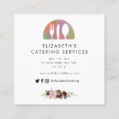 Catering Blumenlogo Visitenkarte (Rückseite)