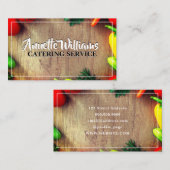 Catering Business Card für die Küche Tischfutter Visitenkarte (Vorne/Hinten)
