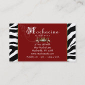 Catering Business Cards Restaurant Zebra Crown Visitenkarte (Rückseite)
