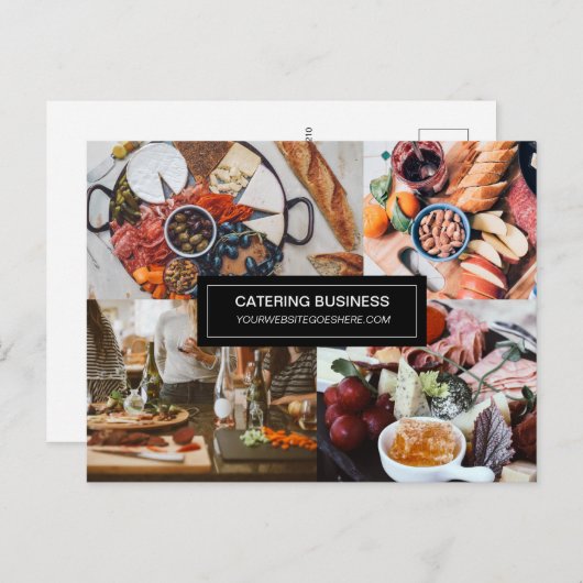 Catering Business Customizable Food Industry Postkarte (Vorne/Hinten)