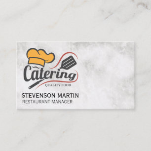 Catering Chef Logo Restaurant Visitenkarte