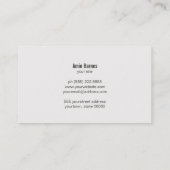 Catering Chef  Visitenkarte (Rückseite)