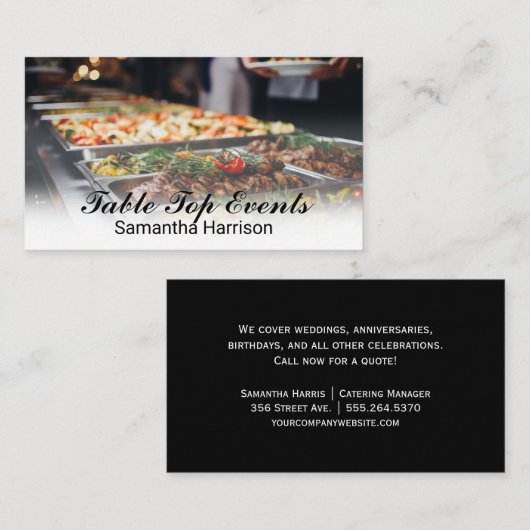Catering Cuisines Visitenkarte (Vorne/Hinten)
