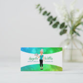 Catering Dame Logo Visitenkarten Visitenkarte (Stehend Vorderseite)