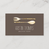 Catering der Wasserfarbengabel und des Spoons Visitenkarte (Vorderseite)